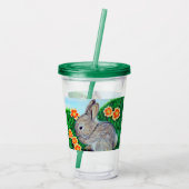 Springtime Rabbit Painting Acryl Drinkbeker (Achterkant)