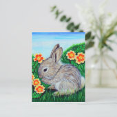 Springtime Rabbit Painting Briefkaart (Staand voorkant)