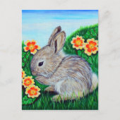 Springtime Rabbit Painting Briefkaart (Voorkant)