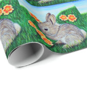 Springtime Rabbit Painting Cadeaupapier (Rol Hoek)