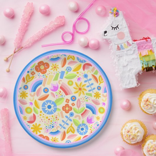 Springtime Rainbows Papieren Bordje (Feest)