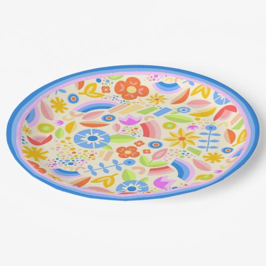 Springtime Rainbows Papieren Bordje (Gekanteld)