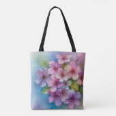 Springtime Sakura Bloom Canvas tas (Achterkant)