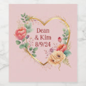 Springtime Serenade Floral Wreath Lijst Wijn Etiket (Enkel label)
