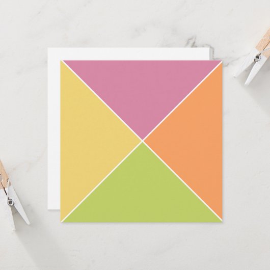 Springtime Sherbet Argyle Kaart (Voorkant / Achterkant in situ)