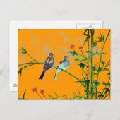 Springtime-Sparrows Briefkaart (Voorkant / Achterkant)