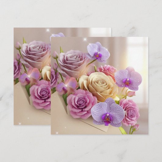 Springtime Splendor 3D-Wenskaart met Dew-Kiss (Voorkant / Achterkant)