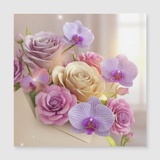 Springtime Splendor 3D-Wenskaart met Dew-Kiss (Voorkant)