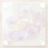 Springtime Splendor 3D-Wenskaart met Dew-Kiss Glazen Onderzetter (Achterkant)