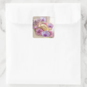 Springtime Splendor 3D-Wenskaart met Dew-Kiss Vierkante Sticker (Tas)