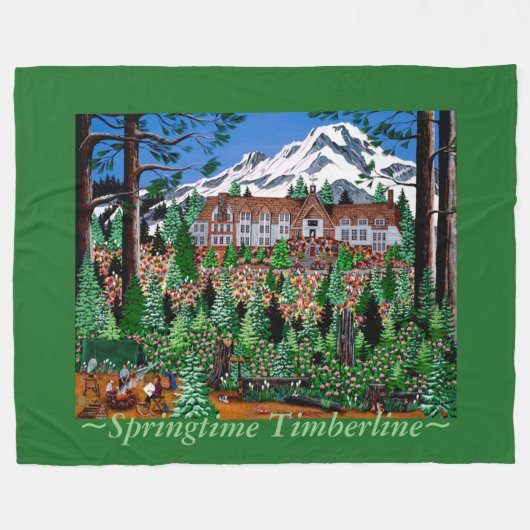 ~Springtime Timberline Fleece Blanket~ Deken (Voorkant (Horizontaal))