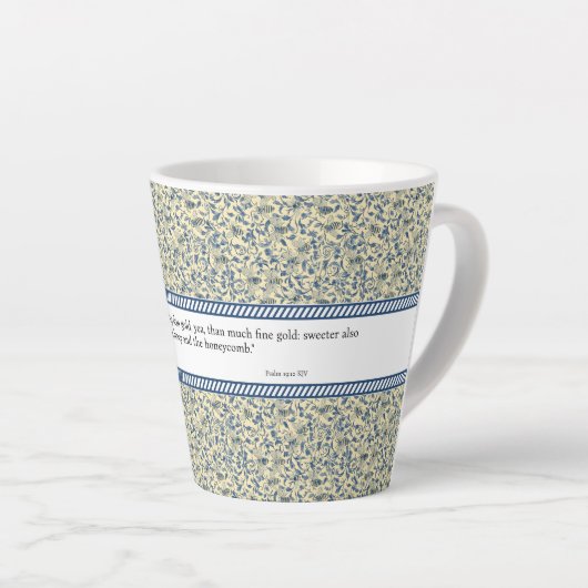 Springtime Toile Latte Mok (Rechterhoek)