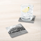 Springtime-trein B&W Kartonnen Onderzetters (Insitu)