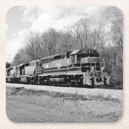 Springtime-trein B&W Kartonnen Onderzetters