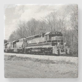 Springtime-trein B&W Stenen Onderzetter