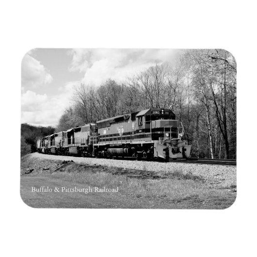 Springtime-treinmotor B&W Souvenir Fridge Magneet (Horizontaal)
