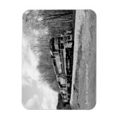 Springtime-treinmotor B&W Souvenir Fridge Magneet (Verticaal)