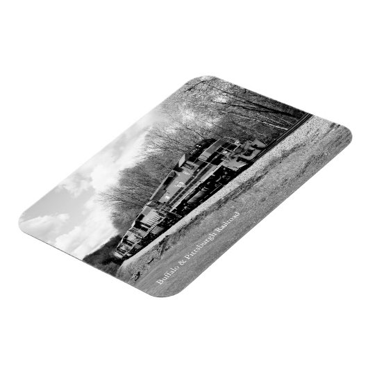 Springtime-treinmotor B&W Souvenir Fridge Magneet (Linkerzijde)