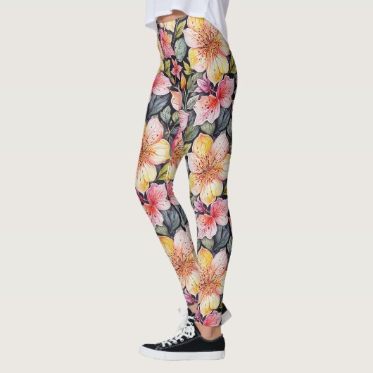 Springtime tuin - Foral pattern 1 - Leggings (Links)