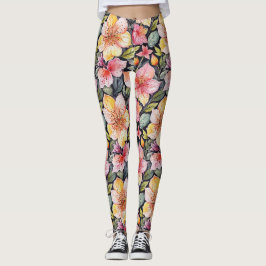 Springtime tuin - Foral pattern 1 - Leggings