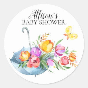 Springtime Tulpen Baby shower Envelope Seal Ronde Sticker