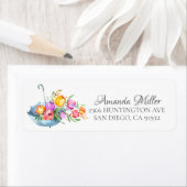 Springtime Tulpen Bloemen Retouradres Etiket (Insitu)