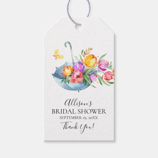 Springtime Tulpen Vrijgezellenfeest Favor Gift Lab Cadeaulabel (Voorkant)