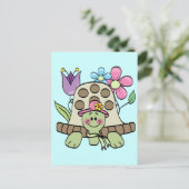 Springtime Turtle Tshirts en Gifts Briefkaart (Staand voorkant)