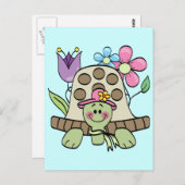 Springtime Turtle Tshirts en Gifts Briefkaart (Voorkant / Achterkant)