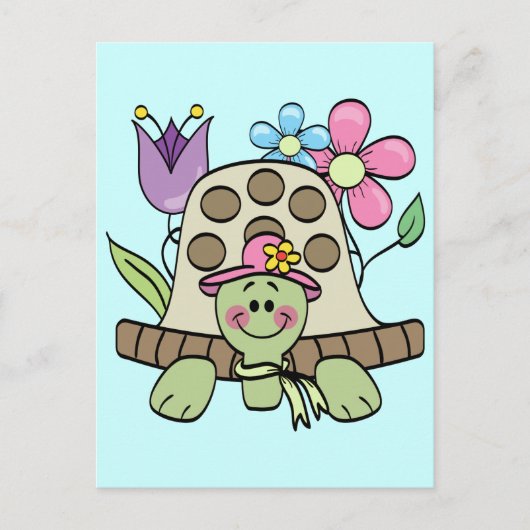 Springtime Turtle Tshirts en Gifts Briefkaart (Voorkant)