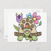 Springtime Turtle Tshirts en Gifts Briefkaart (Voorkant / Achterkant)