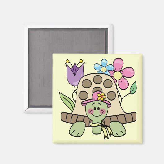Springtime Turtle Tshirts en Gifts Magneet (Voorkant / Achterkant)