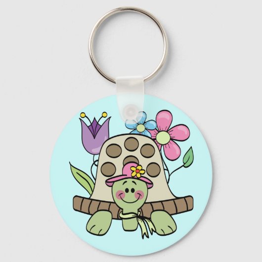 Springtime Turtle Tshirts en Gifts Sleutelhanger (Voorkant)
