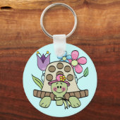 Springtime Turtle Tshirts en Gifts Sleutelhanger (Voorkant)
