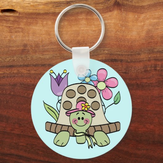 Springtime Turtle Tshirts en Gifts Sleutelhanger (Voorkant)