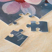Springtime Uil, roze bloesems Legpuzzel (Zijkant)