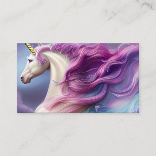 Springtime Unicorn Horse Triptych Visitekaartje (Voorkant)