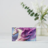 Springtime Unicorn Horse Triptych Visitekaartje (Staand voorkant)