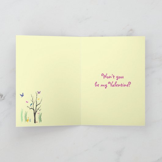Springtime-Valentijn Feestdagen Kaart (Binnen)