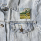 Springtime Vierkante Button 5,1 Cm (In situ)