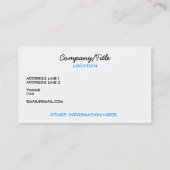 Springtime Visitekaartje (Achterkant)