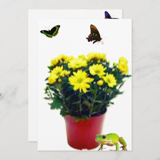 Springtime Vrienden Nota Kaart (Voorkant / Achterkant)