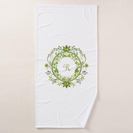 Springtime w/Initiaal Badhanddoek Set Bad Handdoek (Badhanddoek)
