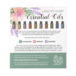 Springtime Watercolor Floral Essential Oils Notitieblok