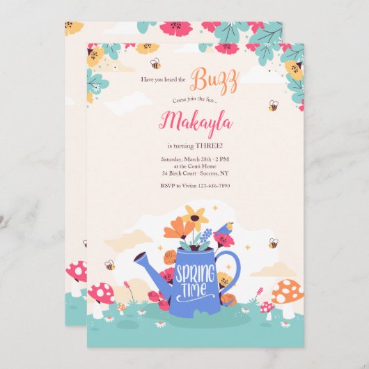 Springtime Watering is mogelijk Kaart (Voorkant / Achterkant)