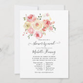 Springtime-Waterverf Floral-Baby shower per post Kaart (Voorkant)