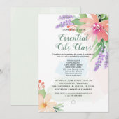 Springtime-Waterverf Floral Essential Oils Klasse Kaart (Voorkant / Achterkant)