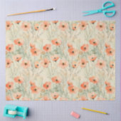 Springtime Waterverf Poppies Patroon Decoupage Tissuepapier (Craft)