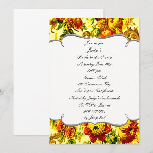 Springtime Wedding Bachelorette Kaart (Voorkant / Achterkant)