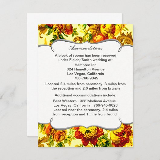 Springtime Wedding Enclosure Kaart (Voorkant / Achterkant)